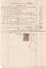 1886 - Reçu De Paiement - Timbre Fiscal "Timbre Quittances, Reçus Et Décharges"  Type "Monnaie De Syracusaine" 10ct - Andere & Zonder Classificatie
