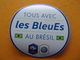 Magnet Football Voiture Volkswagen Les Bleues Au Brésil Foot Coupe Du Monde - Sports