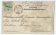 1731 - Devant De Carte Postale Imprimés Bilhete Postal Union Postale Universelle Pour Chateau Thierry Monnoyer - Marcophilie