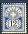 Svizzera 1882 N. 61 C. 12 Oltremare, Carta Bianca, Fil. 1 MH Cat. &euro; 330 Firmato A. Diena - Neufs