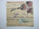 1921 , Paketkarte Aus Weissenfels Nach Dänemark ,  Seltene Mehrfachfrankatur Der 4 Rm  Marke - Briefe U. Dokumente