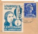 FRANCE => Vignette "LOURDES - Centenaire Des Apparitions" Sur Enveloppe - Les Mées Basses Alpes 1950 - Briefe U. Dokumente