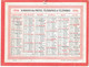 CALENDRIER CARTONNE 1954 IMPRIMEUR OBERTHUR - Small : 1941-60