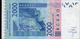 ÉTATS D´AFRIQUE DE L´OUEST 2000 Francs 2003 (lettre K: Sénégal) , Verso Poisson, Neuf, UNC - West African States