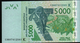 ÉTATS D´AFRIQUE DE L´OUEST 5000 Francs 2003 (lettre K: Sénégal) , Verso Kobus Kob Kob, Cobe De Buffon - West-Afrikaanse Staten