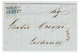 ITALIE -- LOMBARDO-VENETIE --1851-- LETTRE DE ROVIGO POUR GALLERATE-- VARIETE CADRE INTERROMPU SOUS LA VALEUR - Lombardo-Vénétie