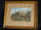 Aquarelle Gouache 1856 Ch Simon Ancienne Ruines De Baden Baden 19è Rare Cadre - Estampas