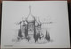 HOLY LAND DRAWING ISRAEL PHOTON PICTURE PAINTING TERRE SAINTE RAPHY MAYMON CHURCH RUSSIAN MAGDALENE POSTCARD 23 X 30 - Israël