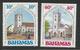 1986 Bahamas Christ Church Cathedral Complet Set Of 2 And Souvenir Sheet  MNH - Bahamas (1973-...)