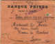 Enveloppe   Banque Privée     St Marcellin  Verso  2 Tampons  Cire  1921 - Gebührenstempel, Impoststempel