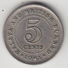 @Y@    Maleisië En Brits Borneo   5 Cents   1961   (4444) - Malaysia