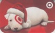 Gift Card U.S.A. Target Dog Series 2012 Dog With Santa Hat - Cartes Cadeaux