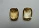 2 CITRINES Rectangulaires - 0.9mm X 10mm - - Other & Unclassified