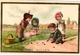 6 Cards C1900 Pub Chaussures Chromo Litho Children's Games  Croquet Billes Beads Volant Bowling M PrinterTestu Massin - Other & Unclassified