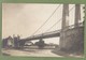 CARTE PHOTO - YONNE - PONT SUSPENDU DE BASSOU- BONNARD - Petite Animation - édition H. Berthelin - Other & Unclassified