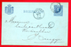 Pays-Bas. Entier P13 . (1881)  5 C Bleu  Rotterdam - Bruges Septembre  1884 - Entiers Postaux