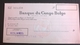 Vieux Chèque De La " BANQUE DU CONGO-BELGE". Colonisation Belge Du Congo.Payable à Kolwezi.Année 1960. - Cheques En Traveller's Cheques