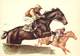 Ref U416- Size- Dimensions Env: 15cms X 10,5cms -illustrateur André Bermond -hippisme-cheval -chevaux -carte Bon Etat - - Bermond