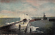 Vintage 1900-1915 - England UK Yorkshire - Storm At Bridlington - Wharf - 2 Scans - Other & Unclassified