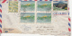 ATHLETICS, LANDSCAPES, LETTER OF THE WEEK, STAMPS ON REGISTERED COVER, 1968, JAPAN - Covers & Documents