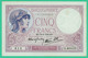 5 Francs - Violet - France - N°. D.60535 415 - 10-8-1939 MP -  Sup  - - 5 F 1917-1940 ''Violet''