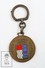 Vintage Collectible French Brass Enamel Key Ring - Augis Probitas Industria - Le Lloyd Continental Français - Roubaix - Llaveros