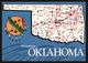 Carte Géographique De L'Oklahoma - Oklahoma City - Bartlesville - Mc Alester - Tulsa - PRAIRIE - Andere & Zonder Classificatie