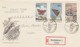 Tchécoslovaquie -  Année 1961 - Lettres/Papillons Divers - YT 1184/1192 - 3 Enveloppes - Neufs