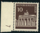 10 Pfg. Brandenburger Tor Postfrisch Von Linken Rand Mit DV ""7"" - Andere & Zonder Classificatie