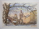 Postcard Praha V Zime Prague In Winter Czech Republic Art Drawn Card Used 1971 My Ref B2310 - Czech Republic