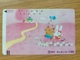 Early Telecarte Japon Comic Rabbit And Cat  - Balkenkarte / Front Bar Card Japan / Japonese - Japan