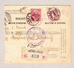 Schweiz Stehende 1Fr Und WZ 10Rp Bienne 20.12.1889 R-Begleit-Adresse - Lettres & Documents