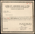 India Arkay Chemicals Limited Share Certificate # FA-10 - Industrial