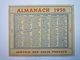 ALMANACH  1950  -  Service Des COLIS POSTAUX    (format  12,7 X 10 Cm) - Petit Format : 1941-60
