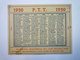 ALMANACH  1950  -  Service Des COLIS POSTAUX    (format  12,7 X 10 Cm) - Kleinformat : 1941-60