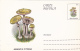 BV6794   MUSHROOMS, Shifted Picture, RARE POSTCARD STATIONERY 1996 ROMANIA. - Errors, Freaks & Oddities (EFO)