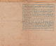 Ww1 Ticket De Pain Pour Militaires En Déplacement 1919 Puget Le Camp Colonel Moret 19x15.8cm Dos Scanné - 1914-18