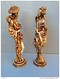 BELLES ET GRANDES STATUETTES COUPLE CHINOIS,art Asiatique, 50E15 - Art Asiatique