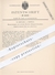 Original Patent - W. Oertling , Krefeld , 1881 , Tintenlöscher | Tinte , Walze , Löschwalze , Schreibmaterial , Papier ! - Historische Dokumente