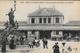 CARTE POSTALE ORIGINALE ANCIENNE : VICHY LA GARE LA STATUE MOMBUR  ANIMEE  ALLIER (03) - Estaciones Sin Trenes