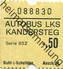 Schweiz - Autobus LKS Kandersteg - Fahrkarte -.50 - Europe