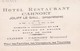 29-----CLOHARS-CARNOET---l'hôtel--(hôtel Restaurant Carte  PUB )--voir 2 Scans - Clohars-Carnoët