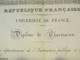 Diplôme De Pharmacien/R F/Université De France/Ministre De L'Instruction Publique Et Des Cultes/ LOCK/1850        DIP160 - Diploma & School Reports