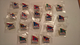 18 Coca-Cola Promotional Country Flag Pins 1998 Football/Soccer World Cup France With Footix Mascot - Fútbol