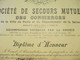 Diplôme/Honneur/Société Secours Mutuels Concierges De La Ville De Paris Et Du Département De La Seine/MOIX/1921   DIP189 - Diplômes & Bulletins Scolaires