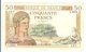 TTB BILLET CINQUANTE 50 FRANCS TYPE CERES CU 27 2 1936 - 50 F 1934-1940 ''Cérès''