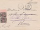 1887 Constantinople-Stambul à Poitiers Affr Sage Surchargé 1 Piastre X 2 TB. - Covers & Documents