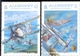 ALDERNEY UK COMPLETE SET PHQ / POST CARDS NAVAL AVIATION 1st DAY CANCELLATION STAMPS * U BOAT AIRPLANES HELICOPTER 2009 - Alderney