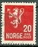 Norwegen 20 Ö. + 35 Ö. Gest. Wappen Löwe - Used Stamps