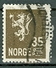 Norwegen 20 Ö. + 35 Ö. Gest. Wappen Löwe - Used Stamps